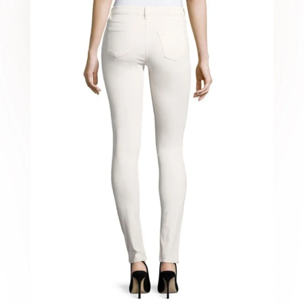 NWT Brokenbow Emma Mid Rise AI Rush Jeans Krystal White 28 Moto Ankle